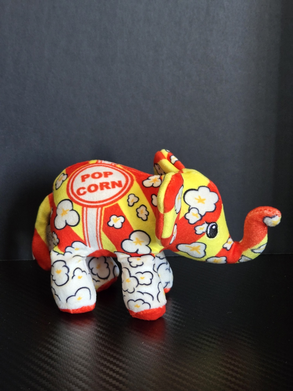 POP ART SOFT ELEPHANT Conelius Popcorn 5” - 6”BEAN BAG PLUSH